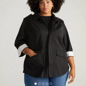 NWT Universal Standard Upstate Stretch Cotton Twill Manor Jacket, size S (14-16)